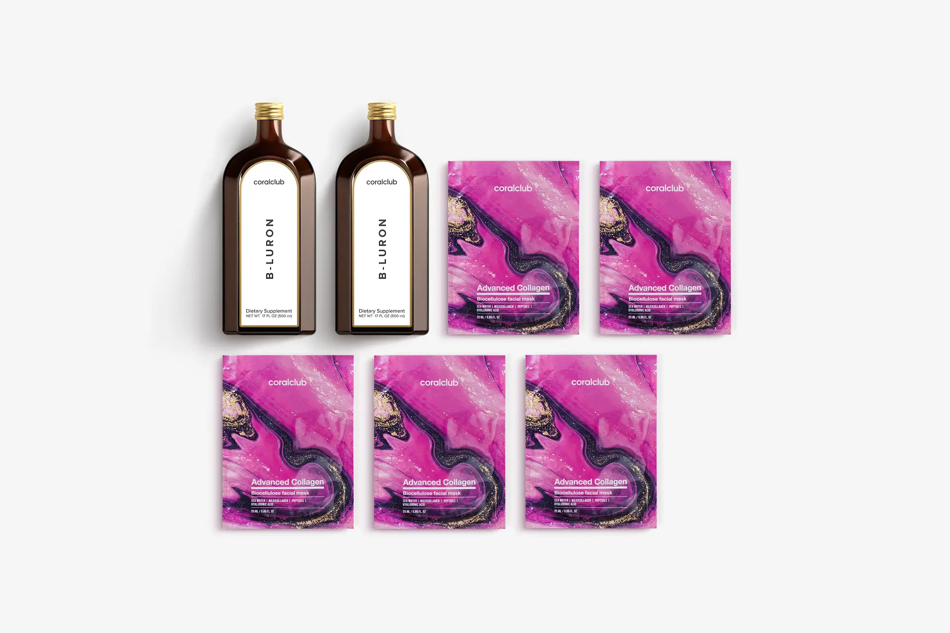 B-Luron + Advanced Collagen Biocellulose Facial Mask (5 саше)